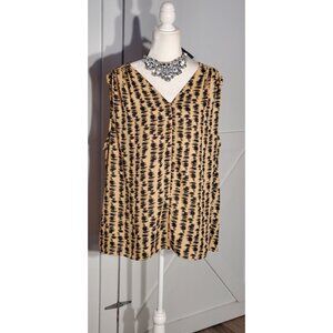 ROAMAN'S TUNIC BROWN SLEEVELESS POLYESTER SIZE 26W(3X)